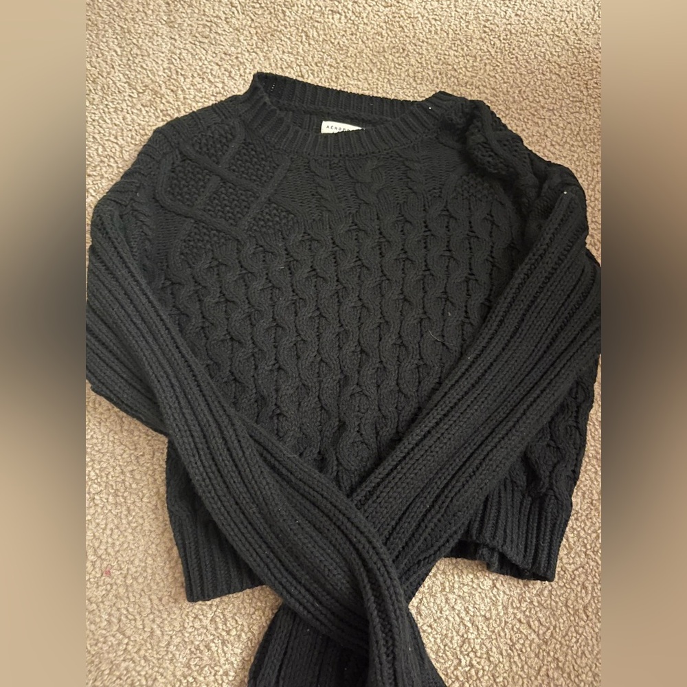 Black Aeropostale Sweater - Size: Small